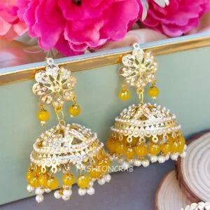 Tamanna Jadau Earrings with Maangtikka