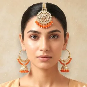 Tulip Mirror Earrings Orange