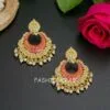 Big Pink Kundan Earrings