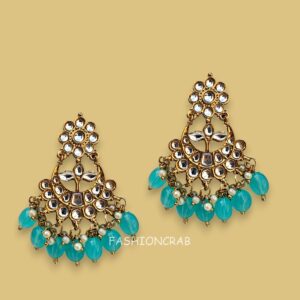 Blue Pearl Kundan Set for Anniversary Gift