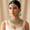Blue Pearl Kundan Set for Anniversary Gift