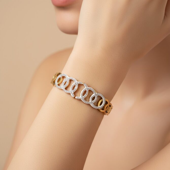 Charlotte Anti Tarnish Bracelet - Golden-05 Charlotte Anti Tarnish Bracelet - Golden