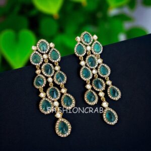 Jennifer Western Earrings - Peacock Blue
