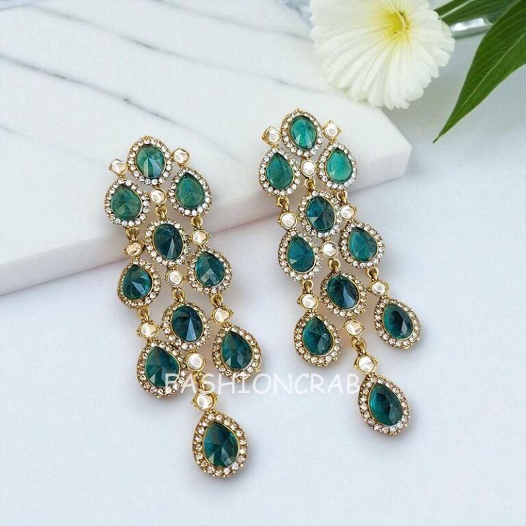 Jennifer Western Earrings - Peacock Blue