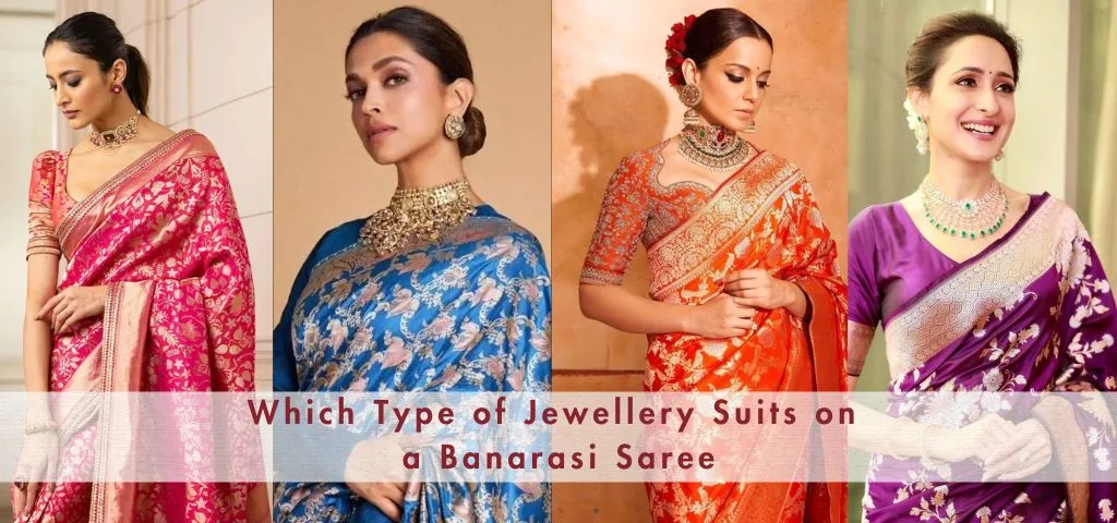Jewellery Suits on a Banarasi Saree