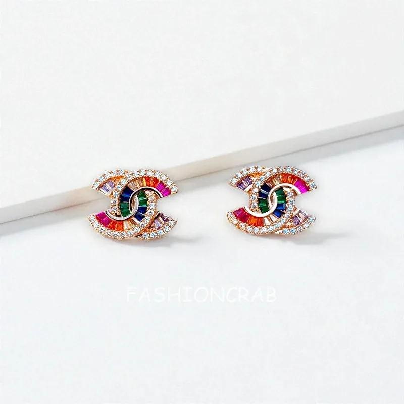 Multicolor Anti Tarnish Stud Earrings