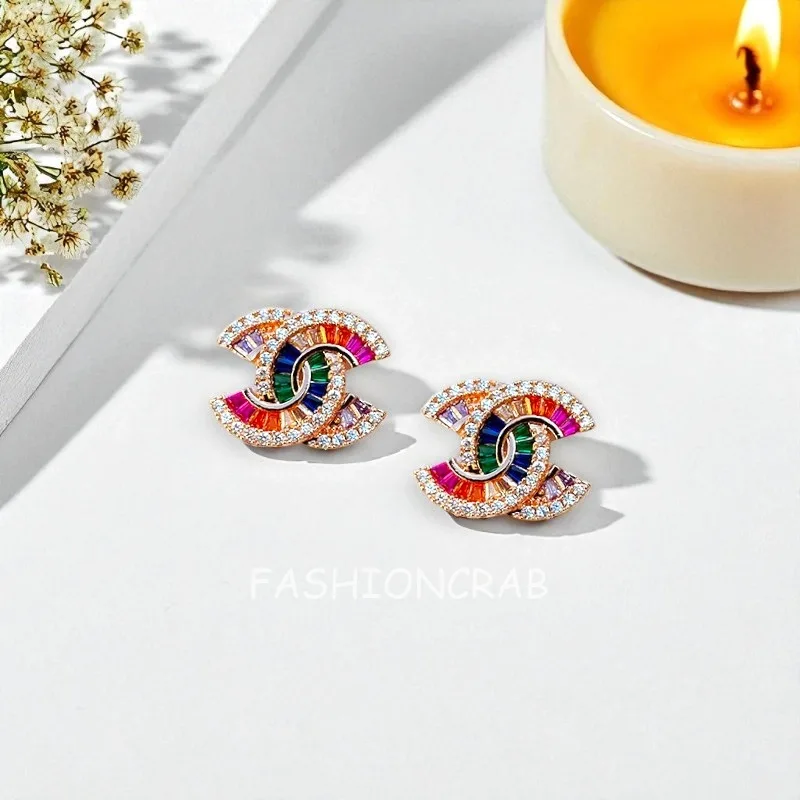 Multicolor Anti Tarnish Stud Earrings