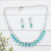 Riddhi Peacock Green AD Necklace Set