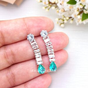 Riddhi Peacock Green AD Necklace Set