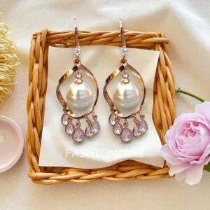 Rose Gold Pearl Drop Anti Tarnish Earring