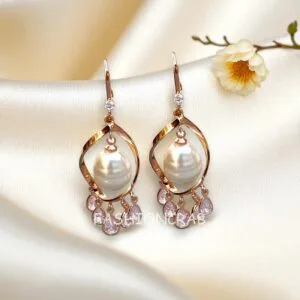 Rose Gold Pearl Drop Anti Tarnish Earring