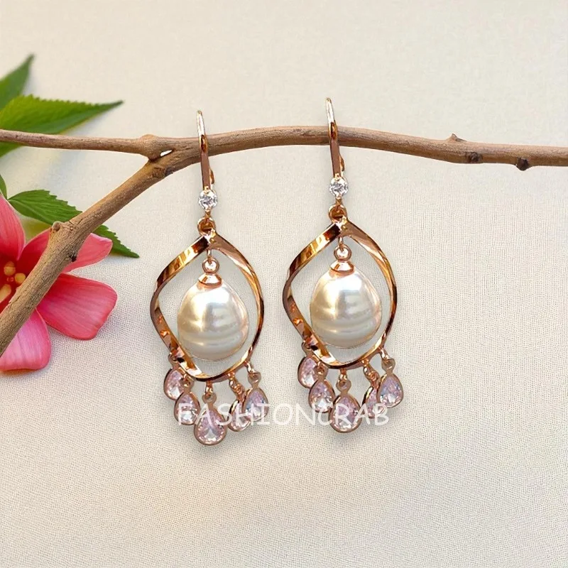 Rose Gold Pearl Drop Anti Tarnish Earring