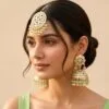 Tamanna Jadau Earrings with Maangtikka Pista Green