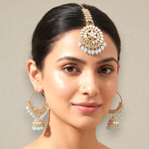 Tulip Mirror Earrings Sky Blue