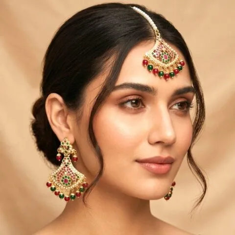 Jadau Maangtikka Set