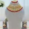 Kajal Maroon Kundan Choker Necklace