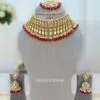Kajal Maroon Kundan Choker Necklace