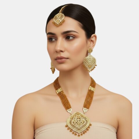 Katrina Champagne Long Punjabi Jewellery