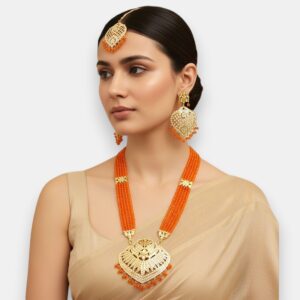 Katrina Orange Long Punjabi Jewellery