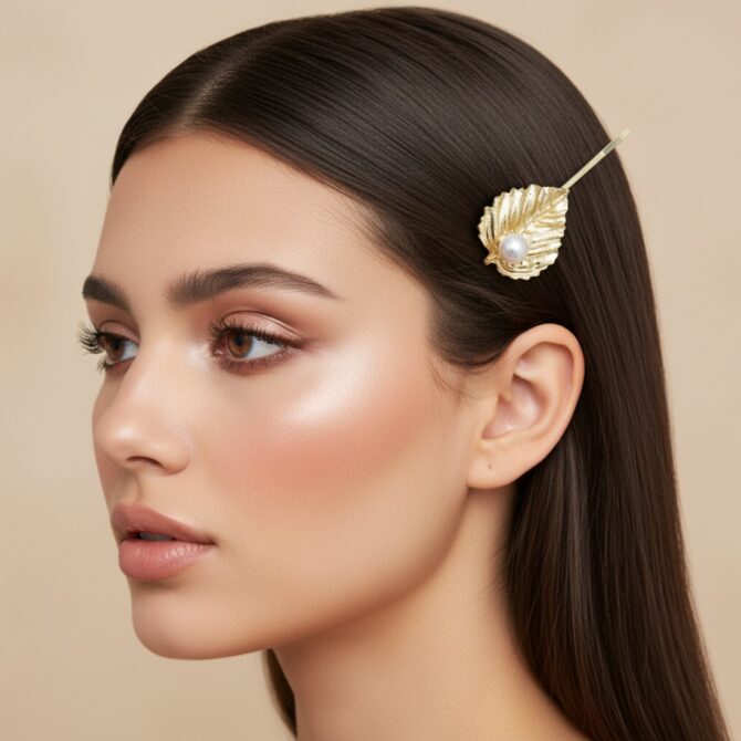 Leaf Shaped Hair Pins for Girls