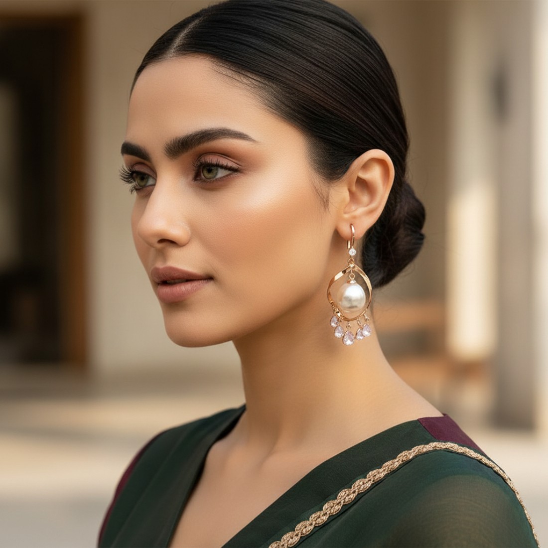 Rose Gold Pearl Drop Anti Tarnish Earring