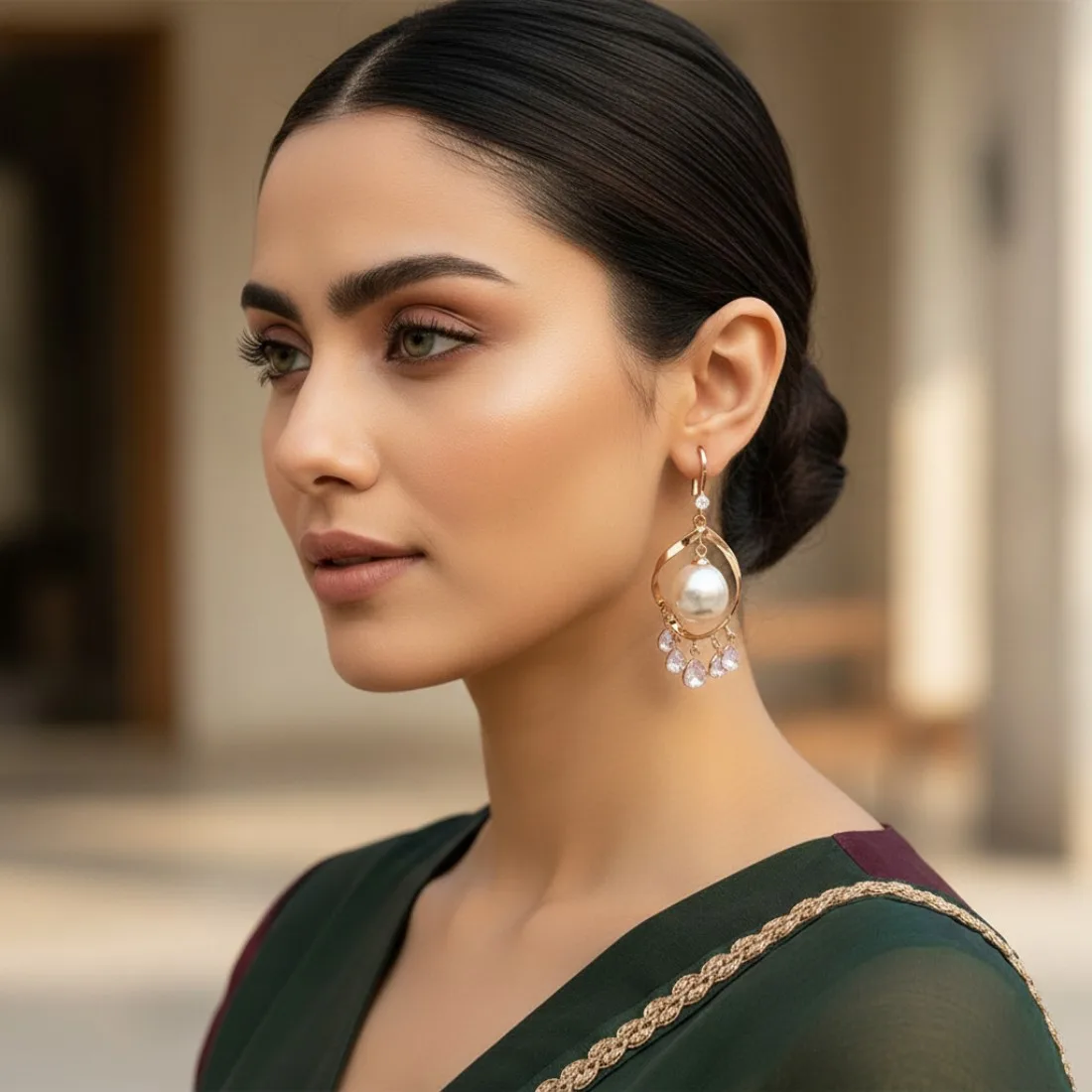 Rose Gold Pearl Drop Anti Tarnish Earring