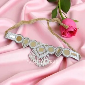 White Beads Western Choker Necklace for Girls