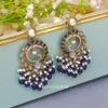 Aavya Chandbali Earrings Blue