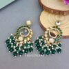Aavya Chandbali Earrings Green-01 Aavya Chandbali Earrings Green