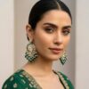 Aavya Chandbali Earrings Green