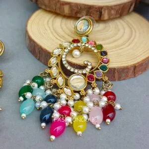 Aavya Chandbali Earrings Multicolor