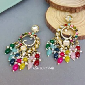 Aavya Chandbali Earrings Multicolor
