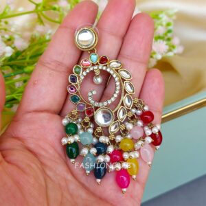 Aavya Chandbali Earrings Multicolor