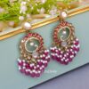 Aavya Chandbali Earrings Purple-01 Aavya Chandbali Earrings Purple