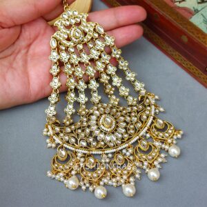 Ayesha Kundan Passa - White