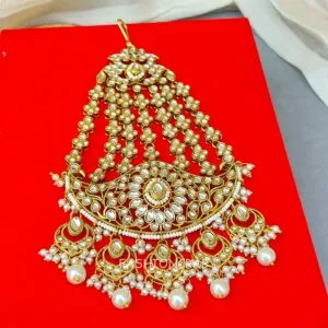 Ayesha Kundan Passa - White