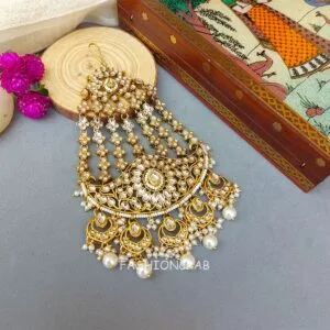 Ayesha Kundan Passa - White