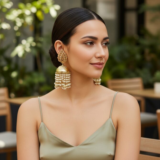 Chandni Big Jhumka Earring-04 Chandni Big Jhumka Earring
