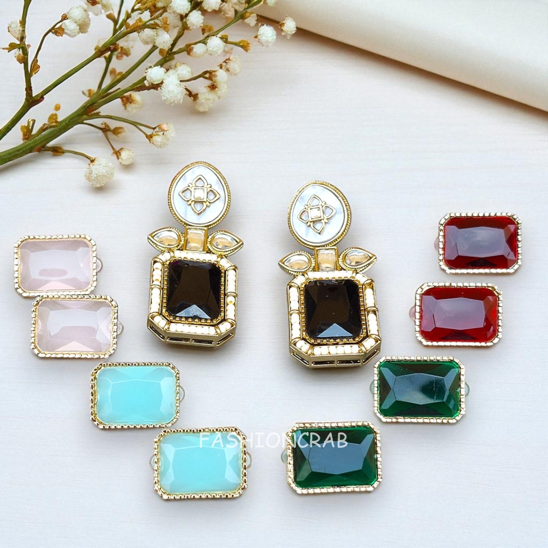 Changeable Earrings with Stone