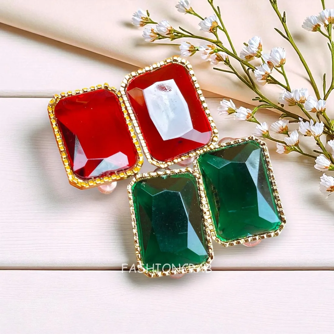 Changeable Earrings with Stone