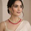 Dark Pink Kundan Necklace
