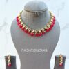 Dark Pink Kundan Necklace