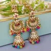 Devi Earrings with Chain Multicolor