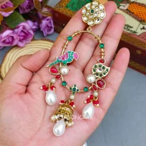 Ekisha Kundan Parrot Earrings