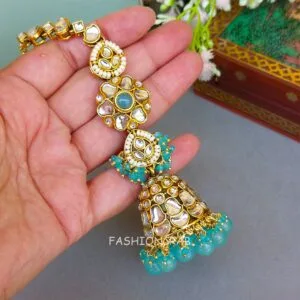 Eshita Earrings with Chain Blue