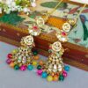 Eshita Earrings with Chain Multicolor-03 Eshita Earrings with Chain Multicolor
