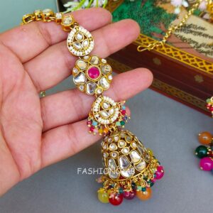 Eshita Earrings with Chain Multicolor