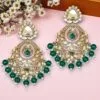 Falak Earrings for Green Saree