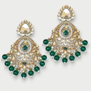Falak Earrings for Green Saree