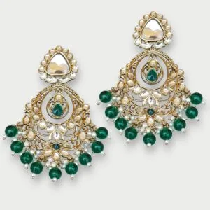 Falak Earrings for Green Saree